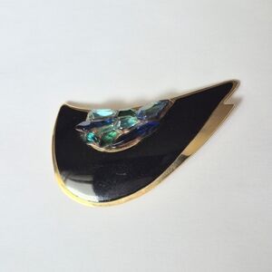 Vintage Berebi Blue Rhinestone Brooch